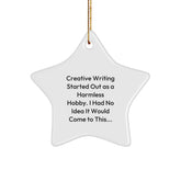 Funny Creative Writing Gifts from Family for Women - Star Ornament with Inspirational Quote - Christmas Unique Gifts - Image 1